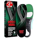 220+ lbs Plantar Fasciitis High Arch Support Insoles Men Women - Orthotic Shoe Inserts - Boot Work Shoe Insole (XXL, Green)