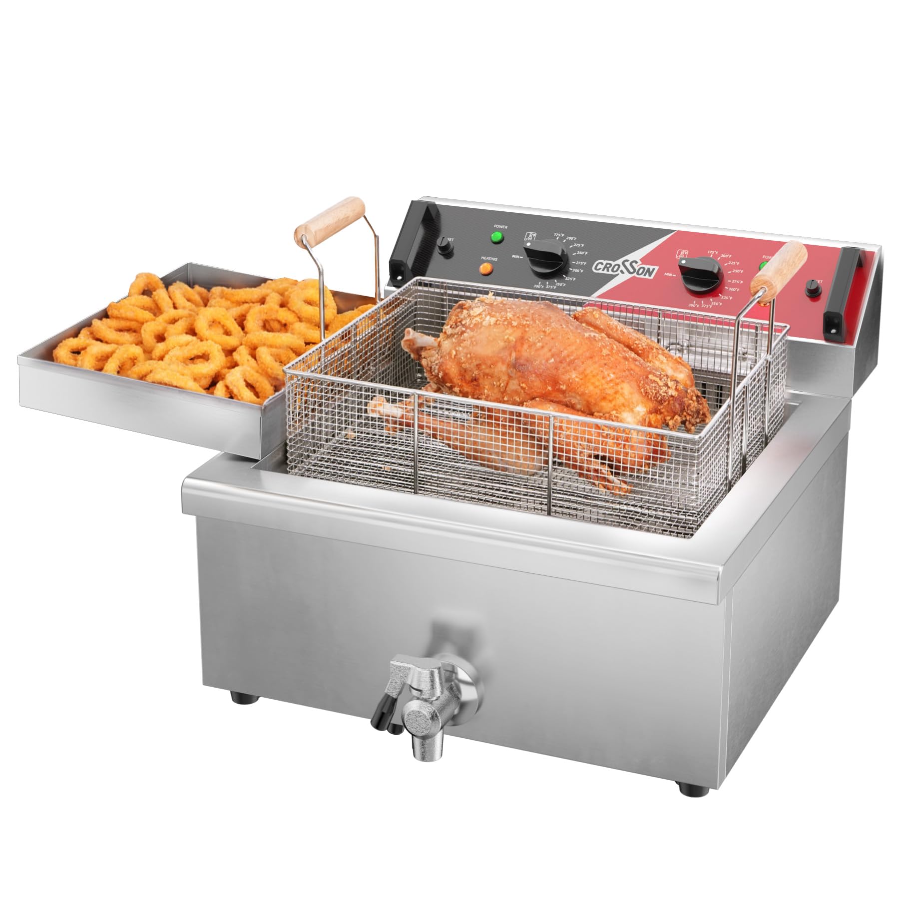 Amazon.com: CROSSON 24Lbs Electirc Triple Basket Turkey Fryer With