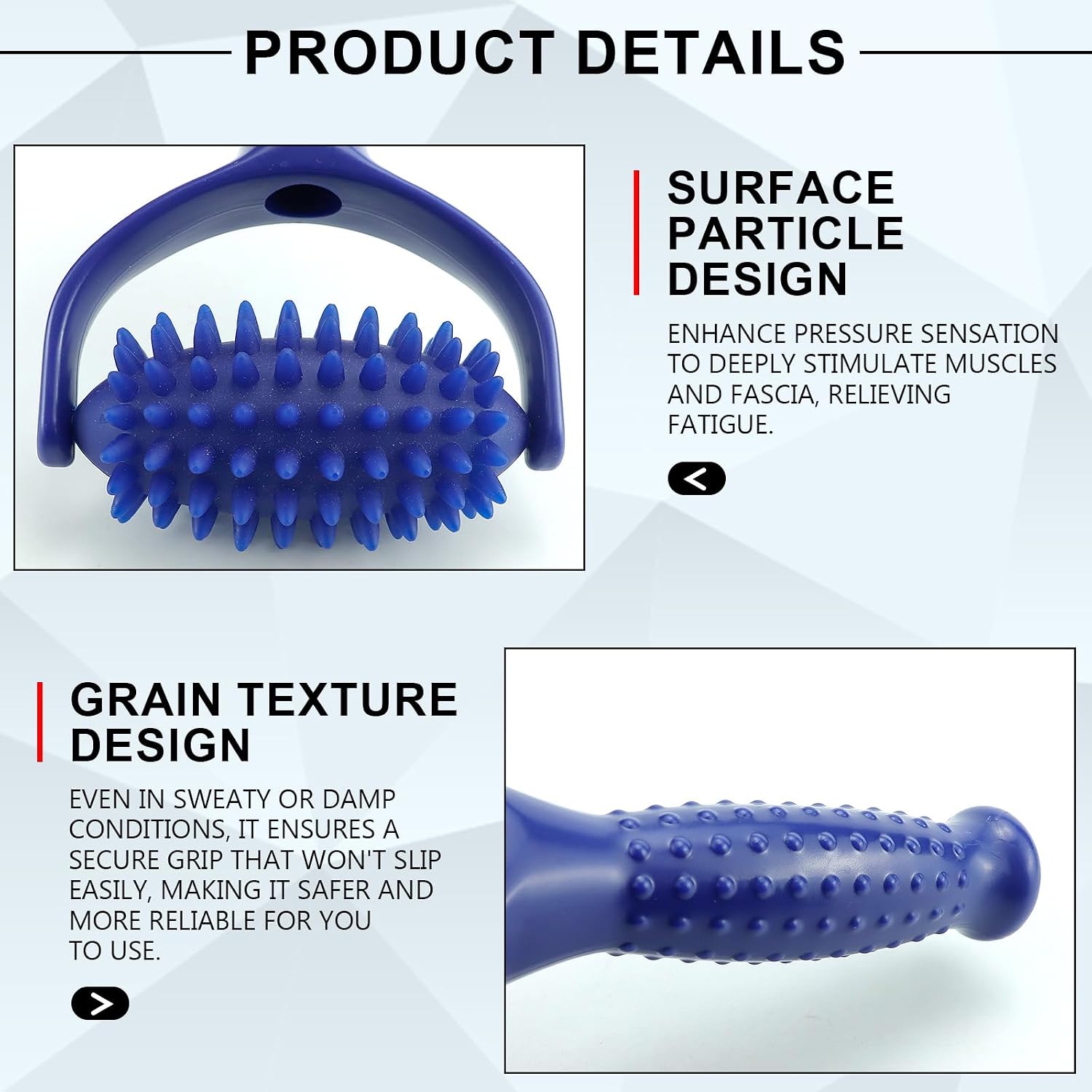 Massage Balls Roller with Handle - Self-Massage Roller Massage Tool for Muscle Relief Body Relaxation Fascia Massage