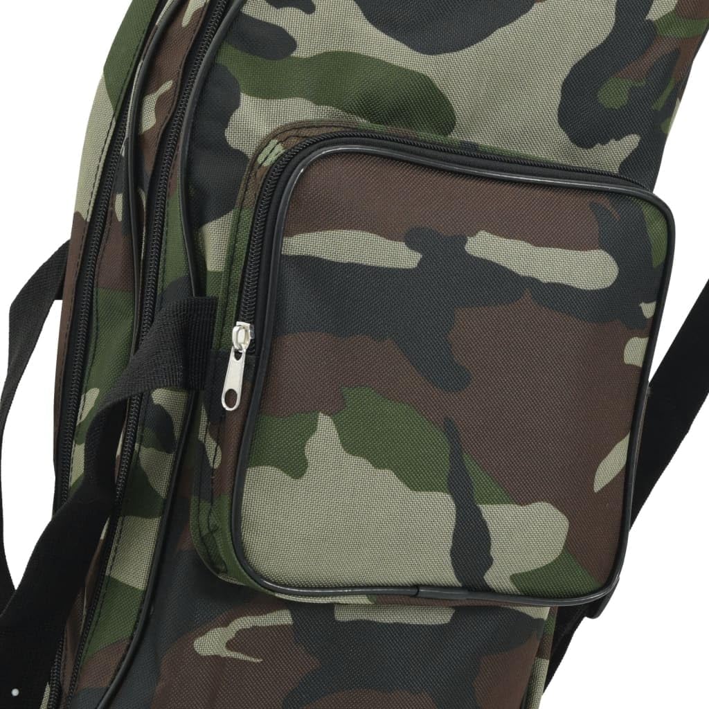 Borsa per canna da pesca nera in tessuto Oxford, organizer per canne da pesca con tracolla regolabile, borsa per il trasporto e custodia per accessori sportivi da pesca, protezione per
