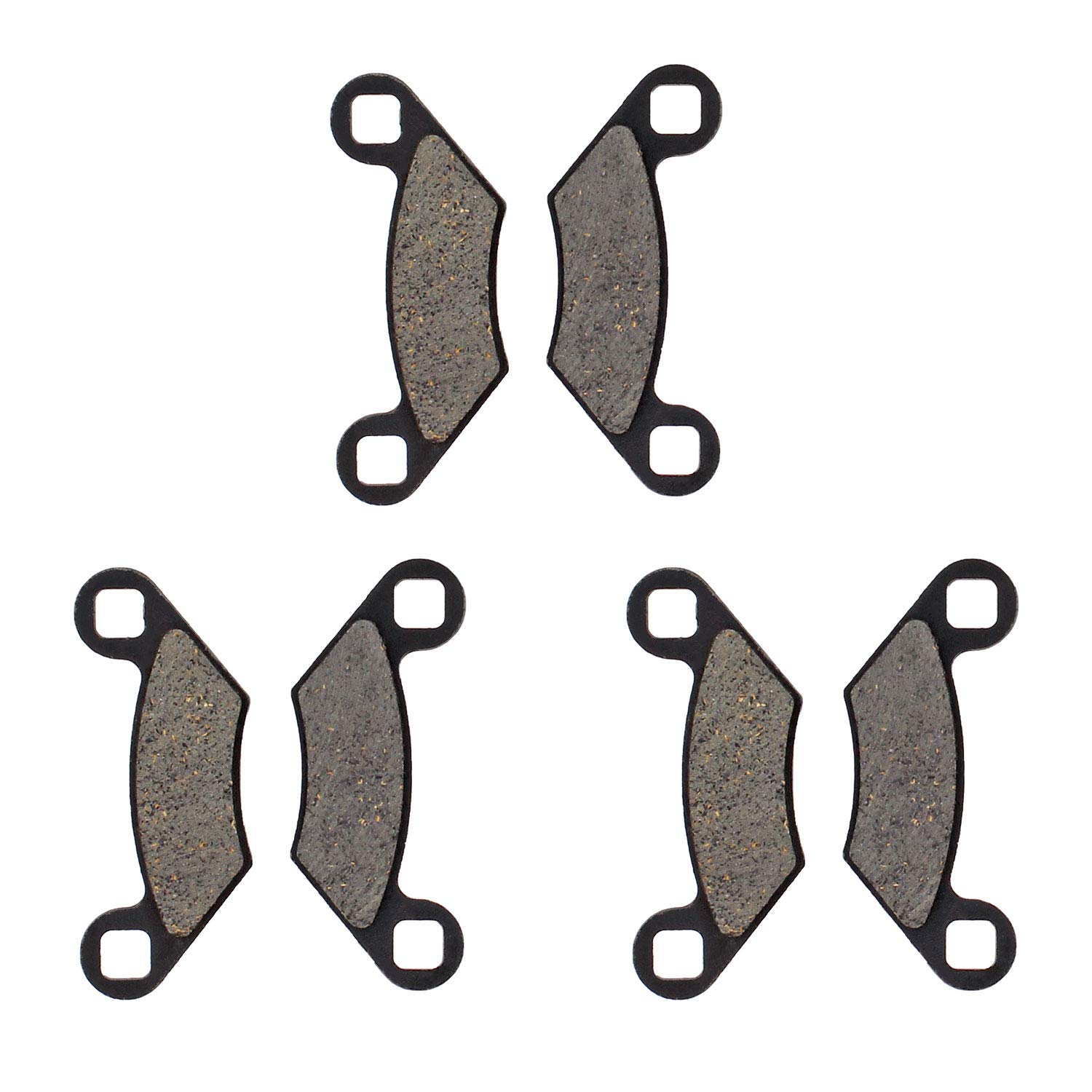 NICHE Brake Pad Set for Polaris Ranger 570 Sportsman 500 400 700 RZR S Magnum Scrambler Trail Blazer Alloy Steel Xpedition 3 Pack