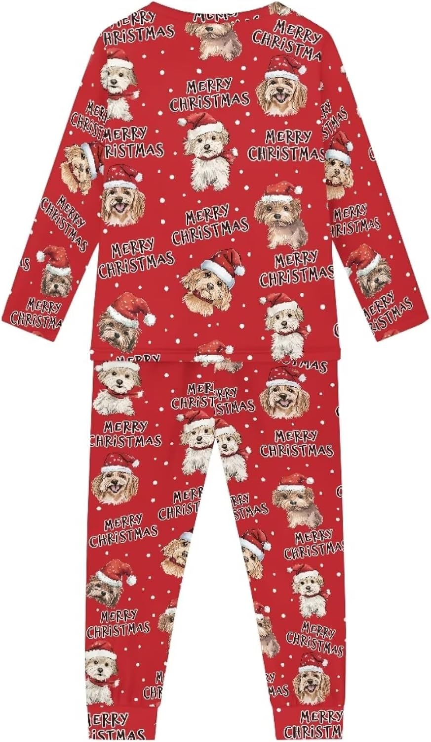 POLERO Kids Pyjamas Cute Pjs Set 2 Piece Long Sleeve Sleepwear Tops & Pants Children Outfits