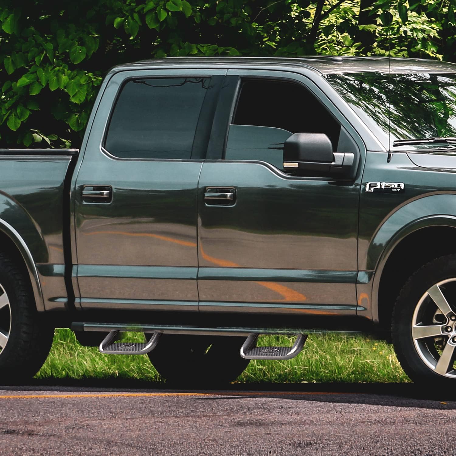 Bully AS-200 Polished Aluminum Universal Fit Truck Side Step Set of 2 for Trucks from Chevy (Chevrolet), Ford, Toyota, GMC, Dodge RAM, Jeep