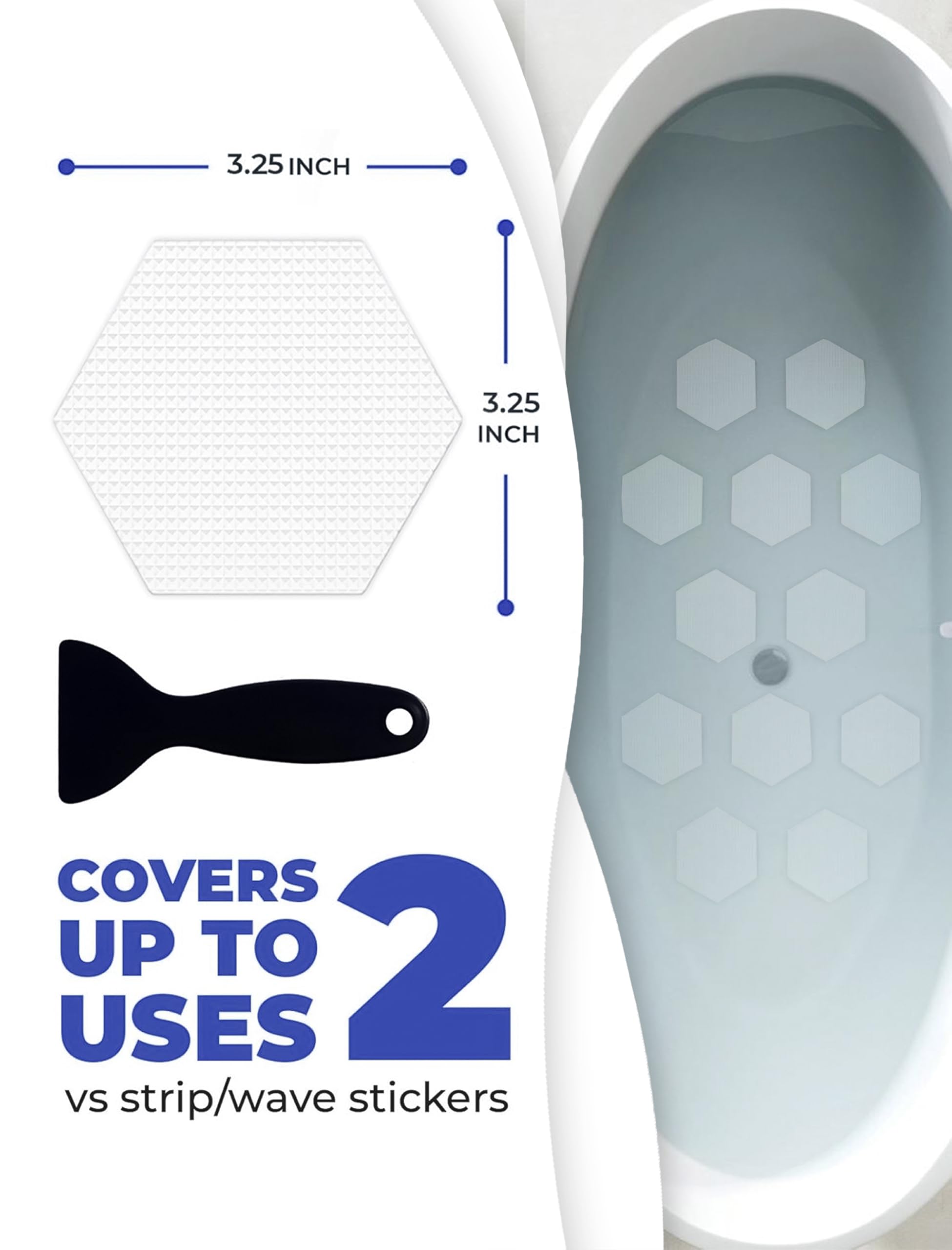 Non-Slip Shower Stickers - Prevent Falls! -2