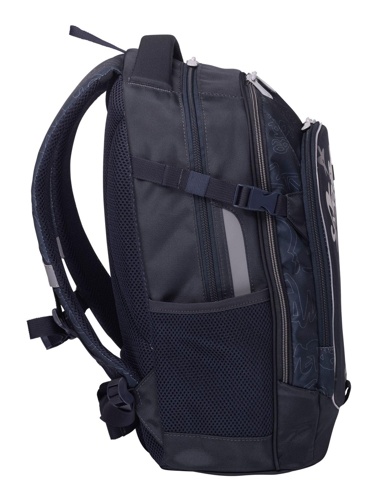 Walker Schulrucksack Rucksack mit Laptopfach Fame 2.0 LED Backpack 28L Super Skate dunkelgrau