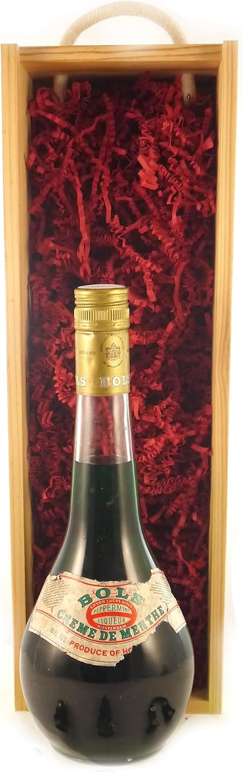 Bols Creme de Menthe 1970's in a wooden box, 1 x 700ml : Amazon.co.uk
