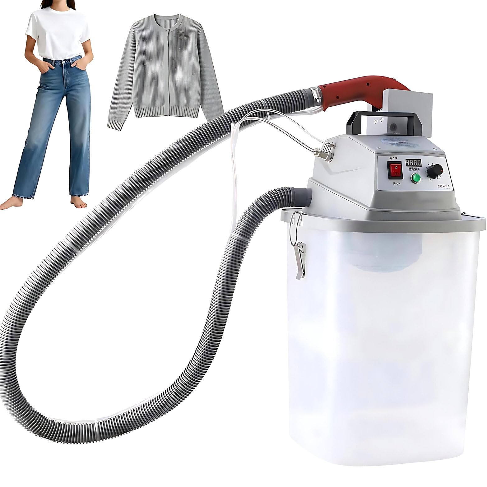 JXYQ Electric Brushless Thread Trimmer - Automatic Lint Remover with 30L Storage Bucket for Efficient Fabric Thread Trimming and Suction