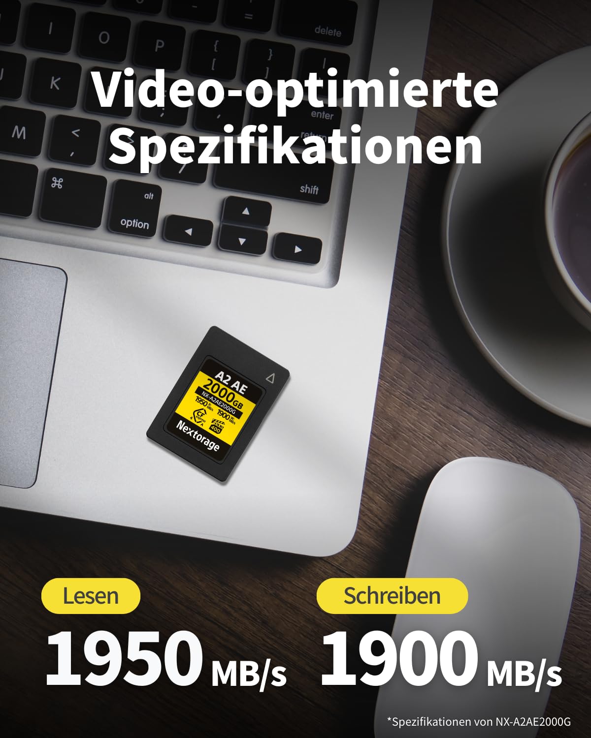 Nextorage CFexpress 4.0 Typ A Karte 500GB, japanische speicherkarte datenspeicher CF Express Type A, Kamera Zubehör für Sony, A2AE NX-A2AE500G