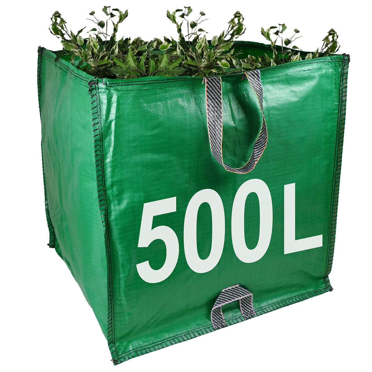 Garden Waste Bags - 500 Litre - 1 to 10 Sacks - PREMIUM GRADE - Industrial Fabric and Handles - Heavy Duty Garden/Green Waste Sacks (10)