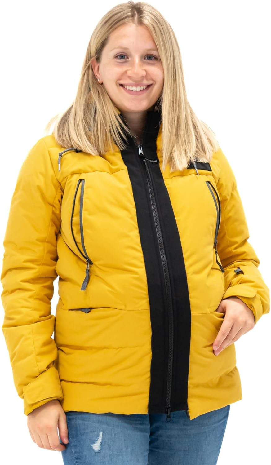 MakeMyBellyFit Universal Jacket Extender for Maternity and Babywearing, fits MOST zips, black, one-size