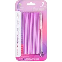 Manna Color Changing Reusable Silicone Kids Straws - 6 Straws with Straw Cleaner