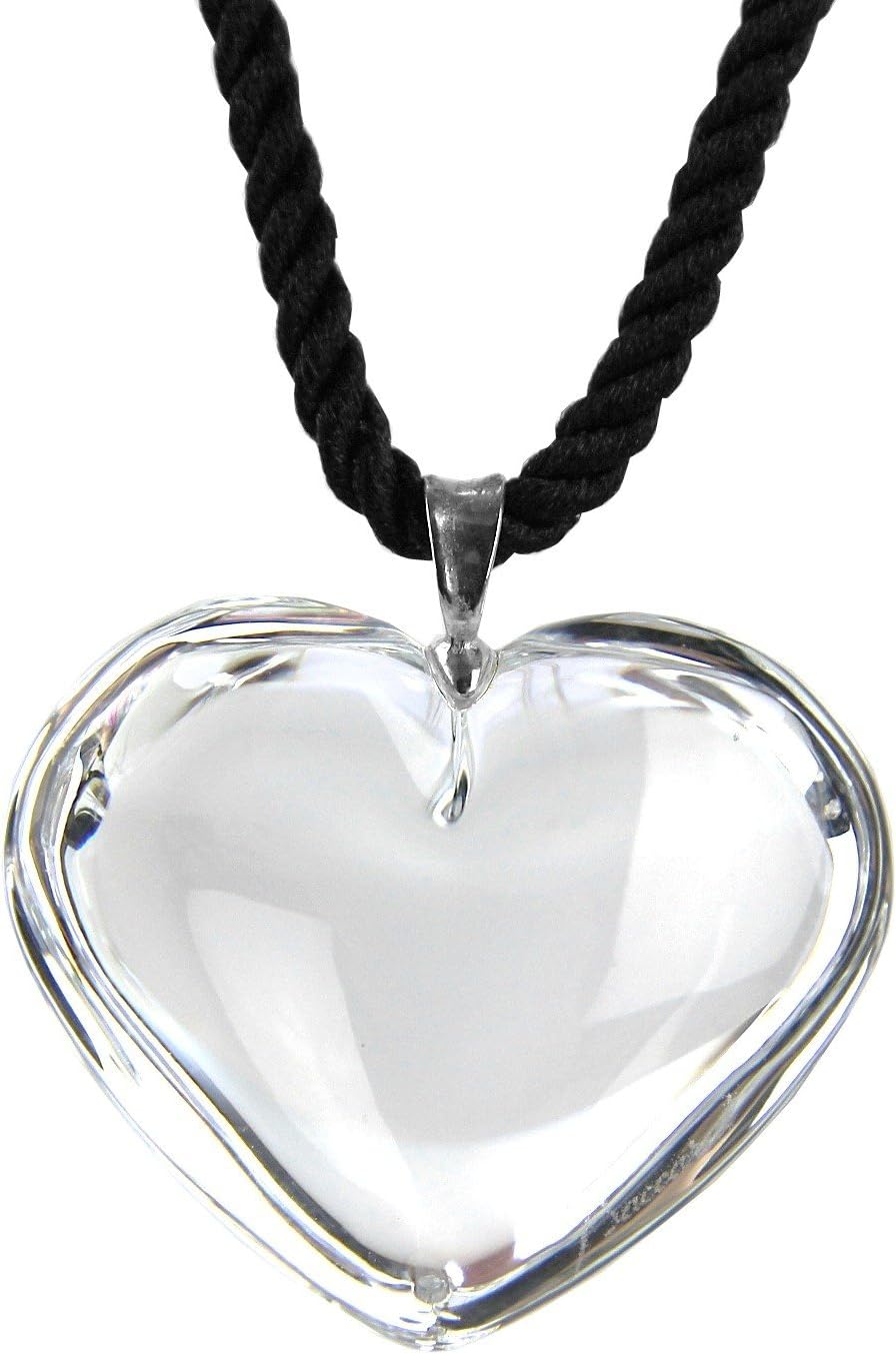 Baccarat Jewelry Glamour Heart Clear Pendant Necklace & Silver