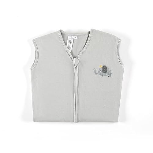 Miniatura 9 de TILLYOU Saco de dormir  Juego de 1 manta de algodón para bebé, se adapta a bebés de 12 a 18 meses, color gris sólido