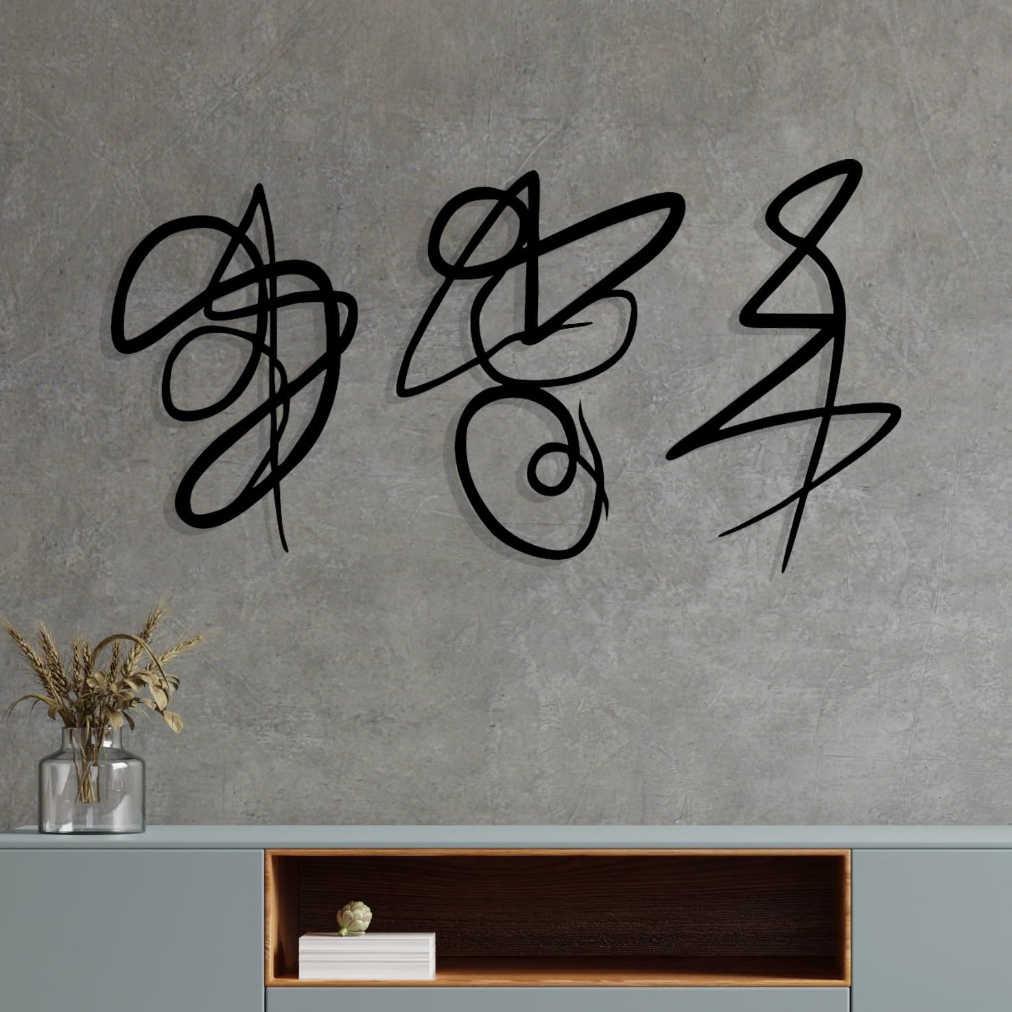 Décoration murale métal noir chic pour sublimer votre espace bureau