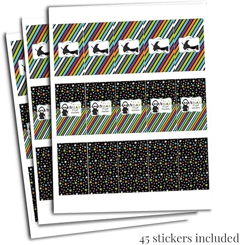 Miniatura 8 de AmandaCreation - Divertidas etiquetas adhesivas con temática de Halloween para barra de caramelo de chocolate, 45 etiquetas envolventes de 1.4 x 2.6