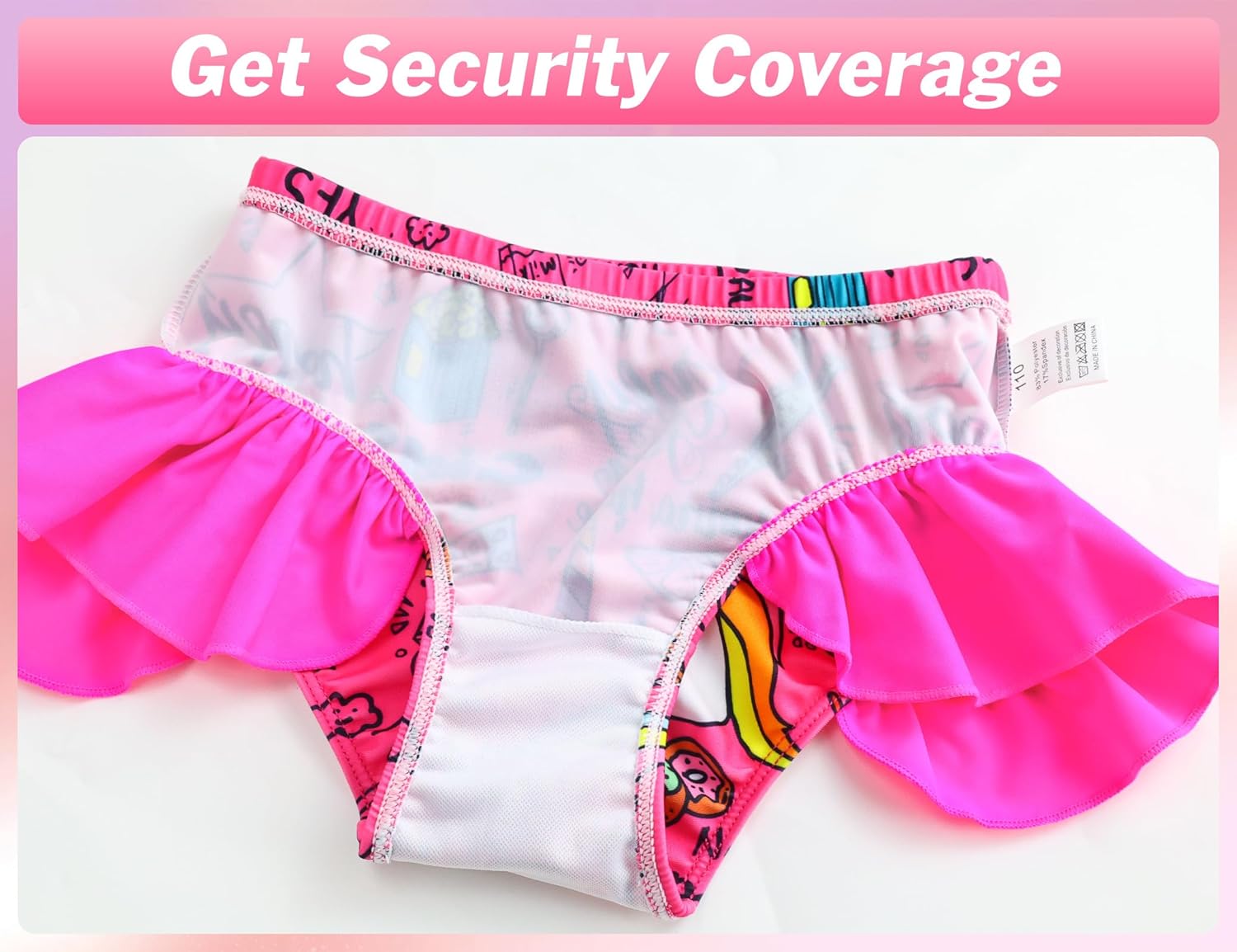 Girls Tankini Swimsuit Two Piece Bathing Suits Set Spaghetti Straps with Ruffled Hem Summer UPF 50+ Bikini Swimwear - Image 5