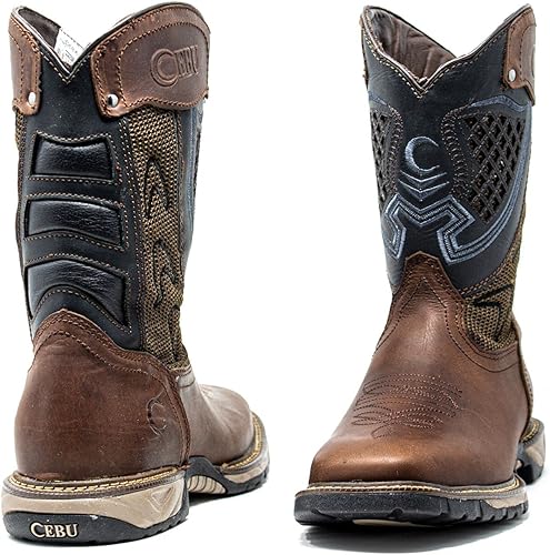 Miniatura 3 de CEBU Botas vaqueras Thunder Western para hombre - Punta cuadrada