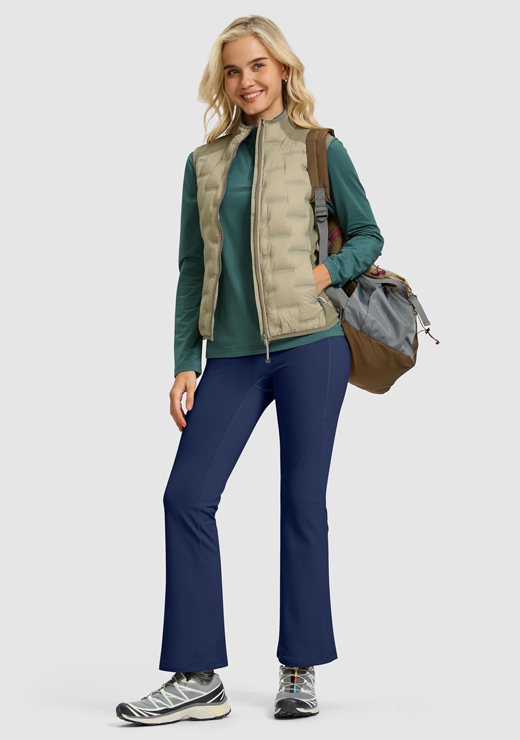 G Gradual Fleece Lined Leggings for Women No Front Seam High Waist Thermal Flare Pants with Pockets for Winter, Hiking, Yoga - Image 6