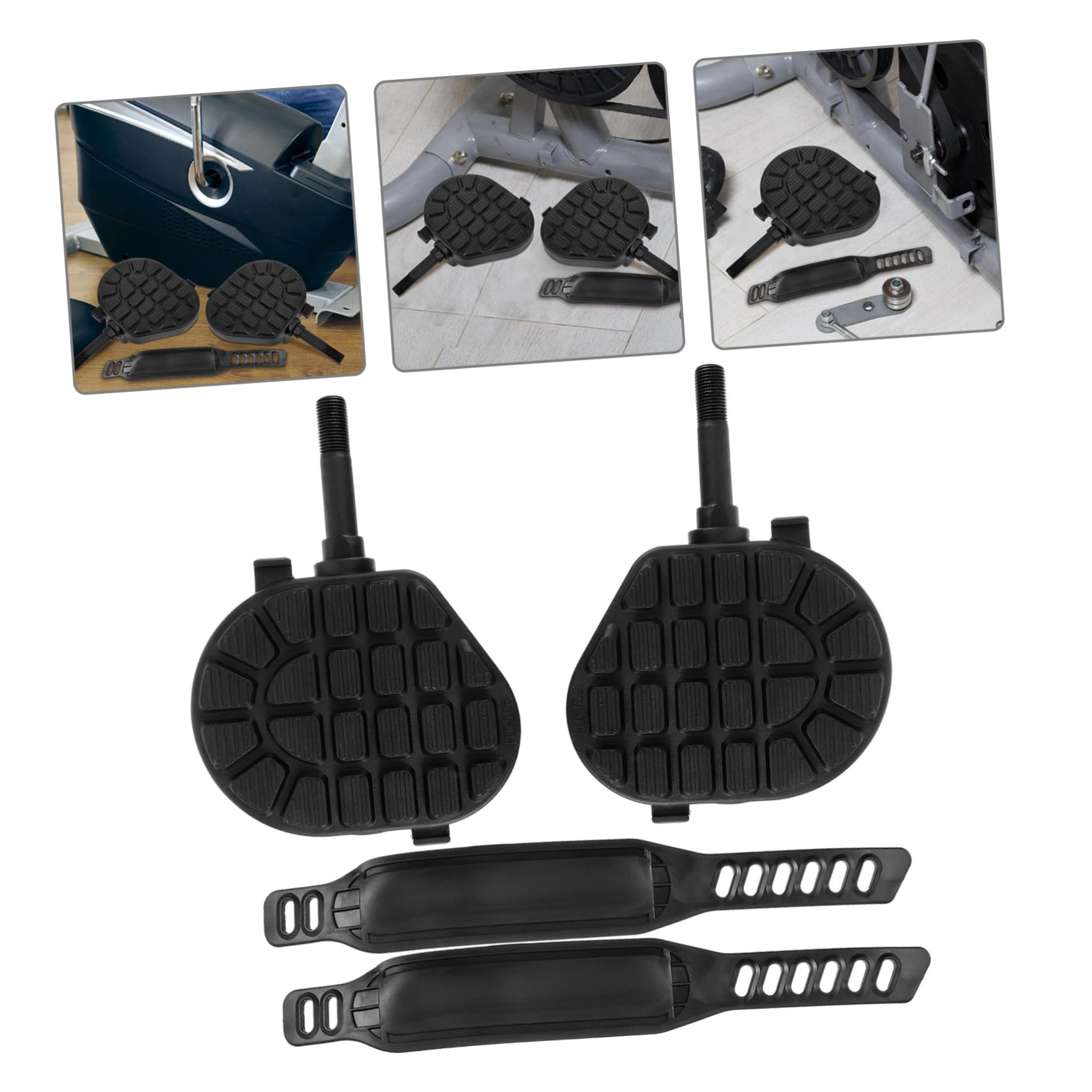 ibasenice Antideslizantes para Bicicleta de Ejercicio para Ciclismo Instalación Rápida y Diseño Duradero Compatibles con Bicicletas de Interior y
