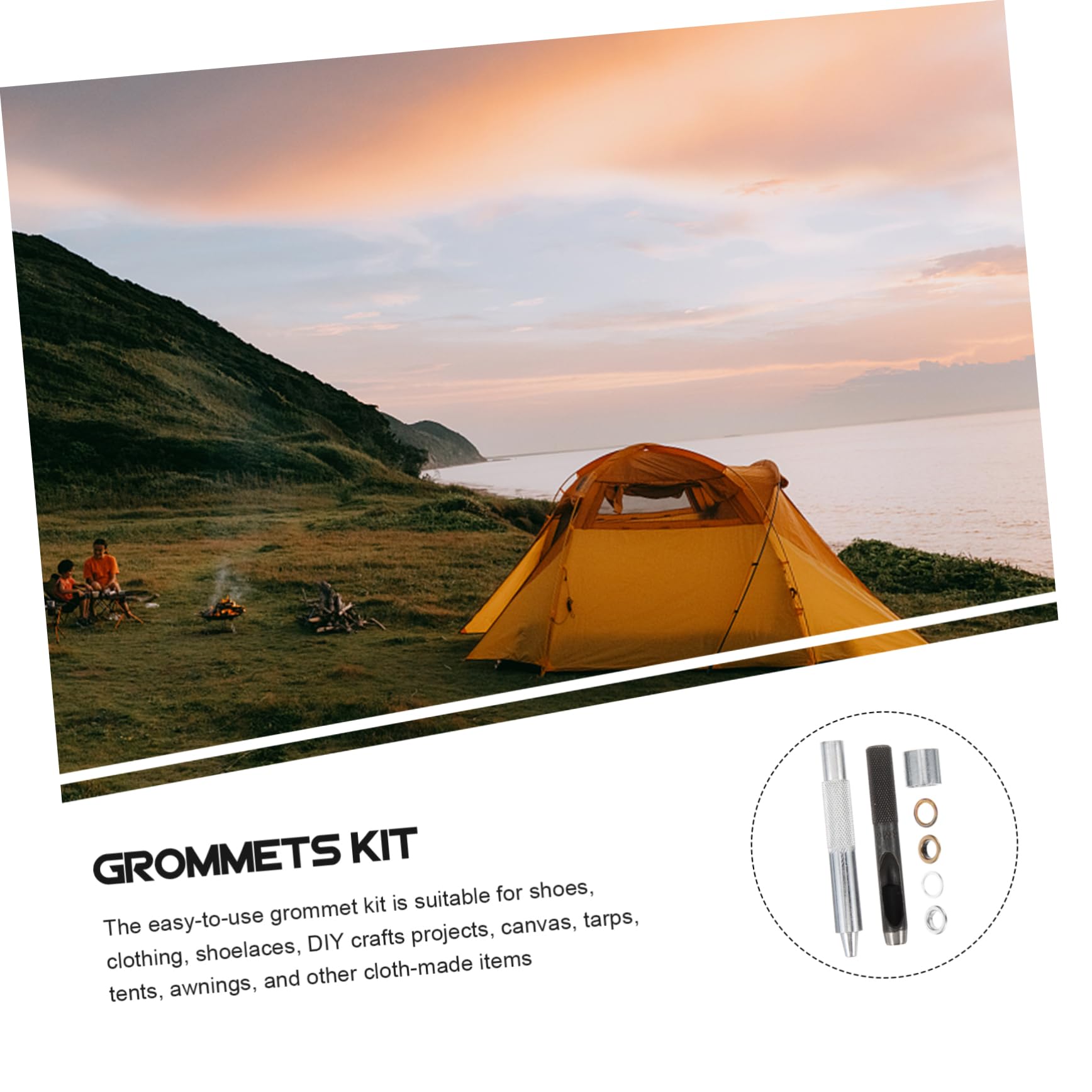 EXCEART 200pezzi Kit Di Occhielli Metallici Strumenti Per Fai Te Per Scarpe Abbigliamento e Progetti Creativi