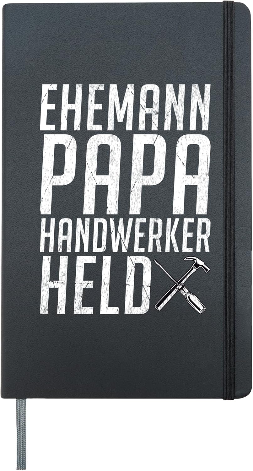 Husband Dad Craftsman Hero Funny Craft Hardcover Journal, Black