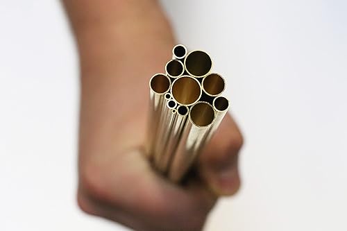 Miniatura 5 de K&S Surtido de tubos telescópicos redondos de latón 3400, pequeño, 12 piezas, fabricado en los Estados Unidos