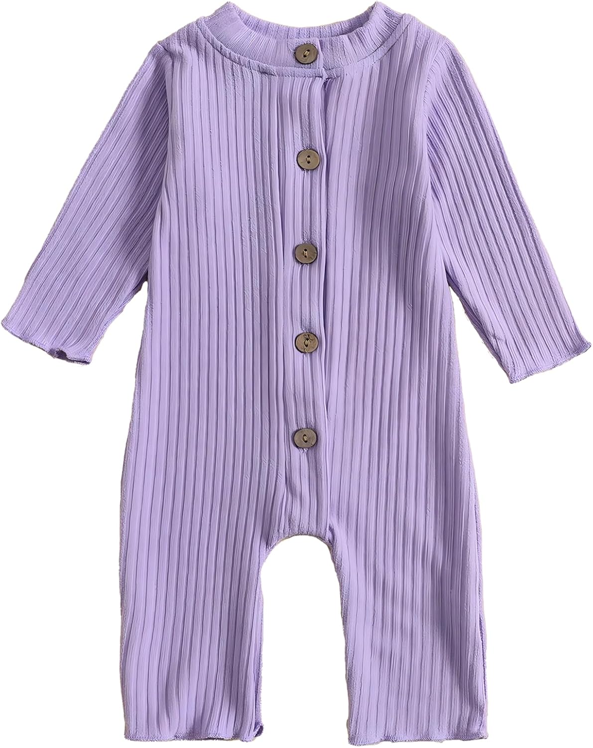 Lovely Solid Color Baby Long Sleeve Jumpsuit baby girl bodysuit