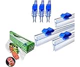 6pcs Plastic Film Cutter Reusable Foil Slide Cutters Self-Adhesive Two-Way Sliding Cutter Kitchen Plastic Wrap Slide Replacement Suitable for Plastic Wrap, Aluminum Foil Paper (Insert Style 33cm)