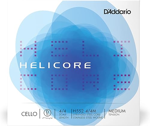 D'Addario Helicore Cuartos Tuning - Cuerda en D para violonchelo, escala 44, tensión media