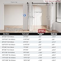 Vista 41 de CCJH 10.6FT/127’’ Sliding Track Bi-Folding Barn Door Hardware Kit Top Mount for 8 Doors,Max Door Width 15.6'', Heavy Duty (No Doors, Hardware Only)