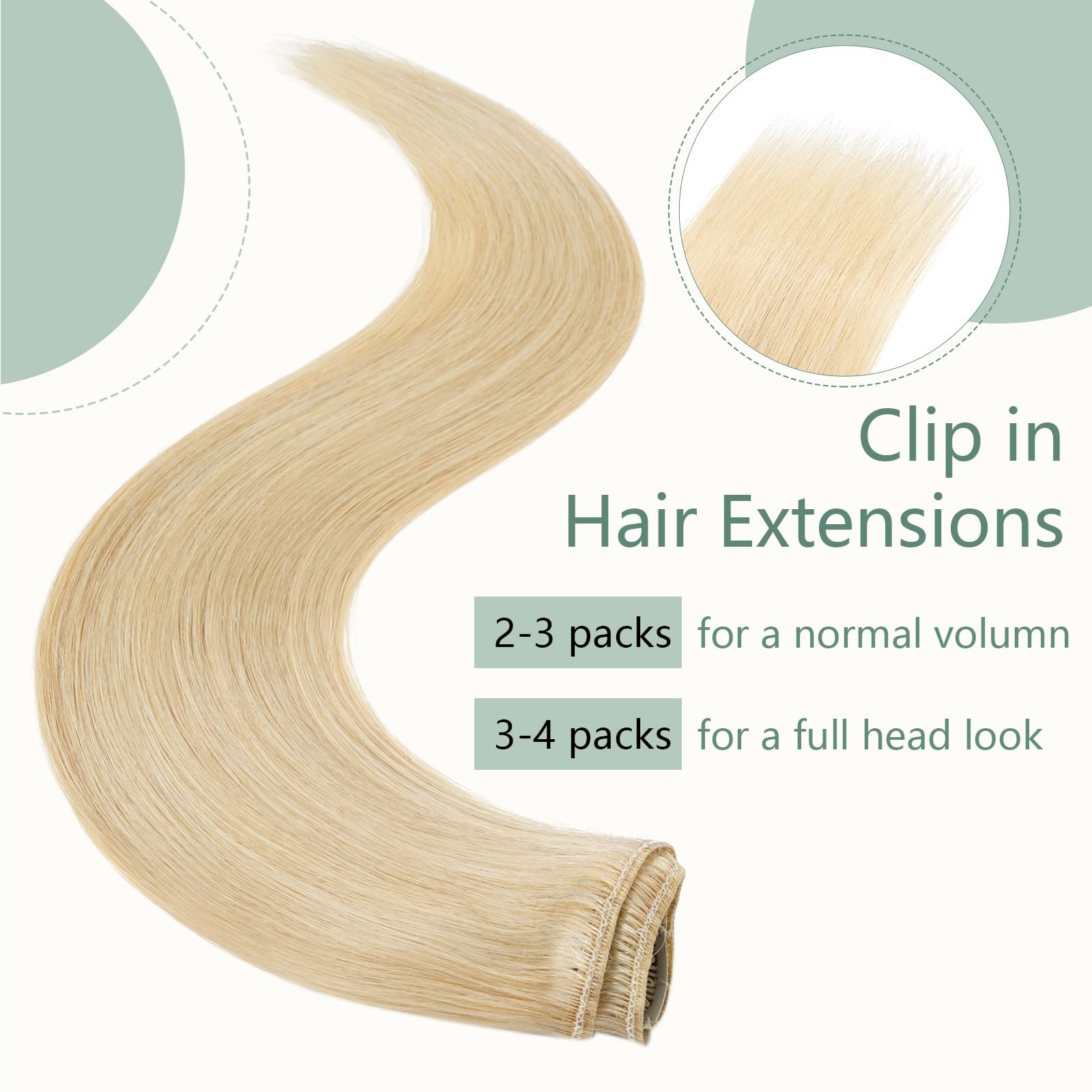 Rich Choices Hair Extensions Clip in Human Hair Blonde 8 Inch Invisible Straight Remy Real Hair Extensions Clip in - Image 2