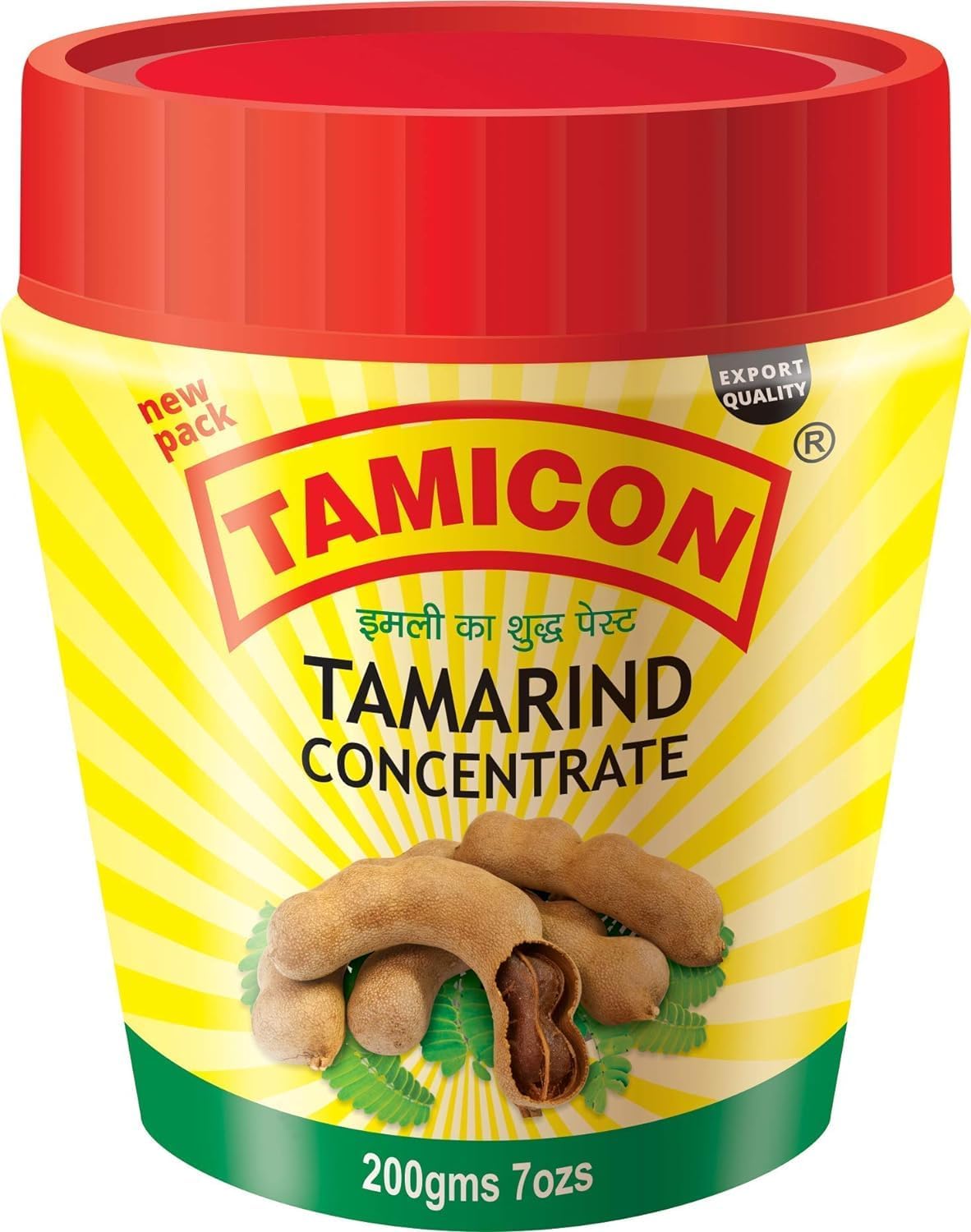Tamicon Tamarind Concentrate | Sweet & Sour Tamarind Paste | Authentic South Indian Style Flavor | Perfect for Curries, Sauces, Dips & Soups | 7.05 Oz/200gm