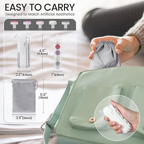 Miniatura 6 de IvyWind Lima eléctrica de uñas para bebé, recortadora de uñas universal 5 en 1 con luz LED, cortaúñas de seguridad automática para bebés, recién