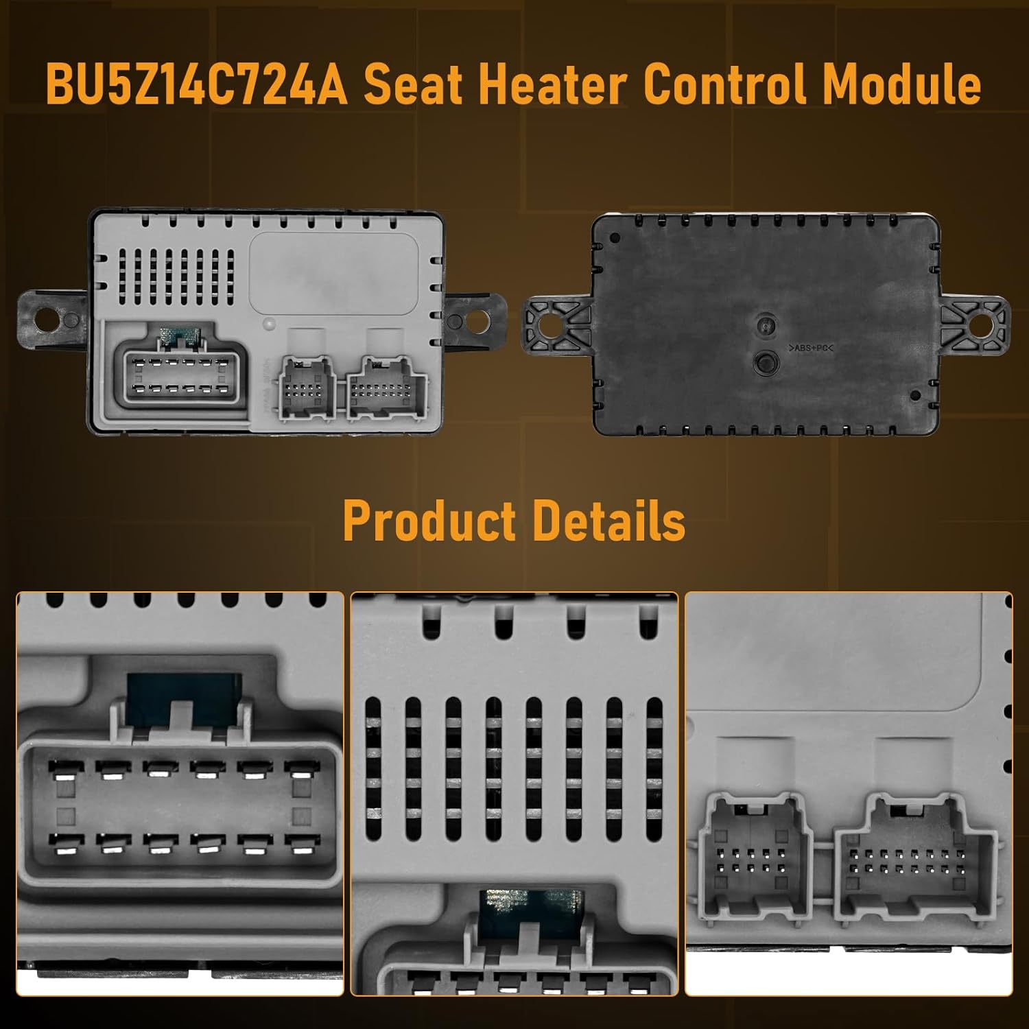 BU5Z14C724A Seat Heat Control Module Fits for Ford F150 F250 F350 F450 F550 SuperDuty Edge Explorer Flex Fusion Taurus, for Lincoln MKS MKT MKZ Heated Cooled Seat Module w/Pigtail Kit 601-704