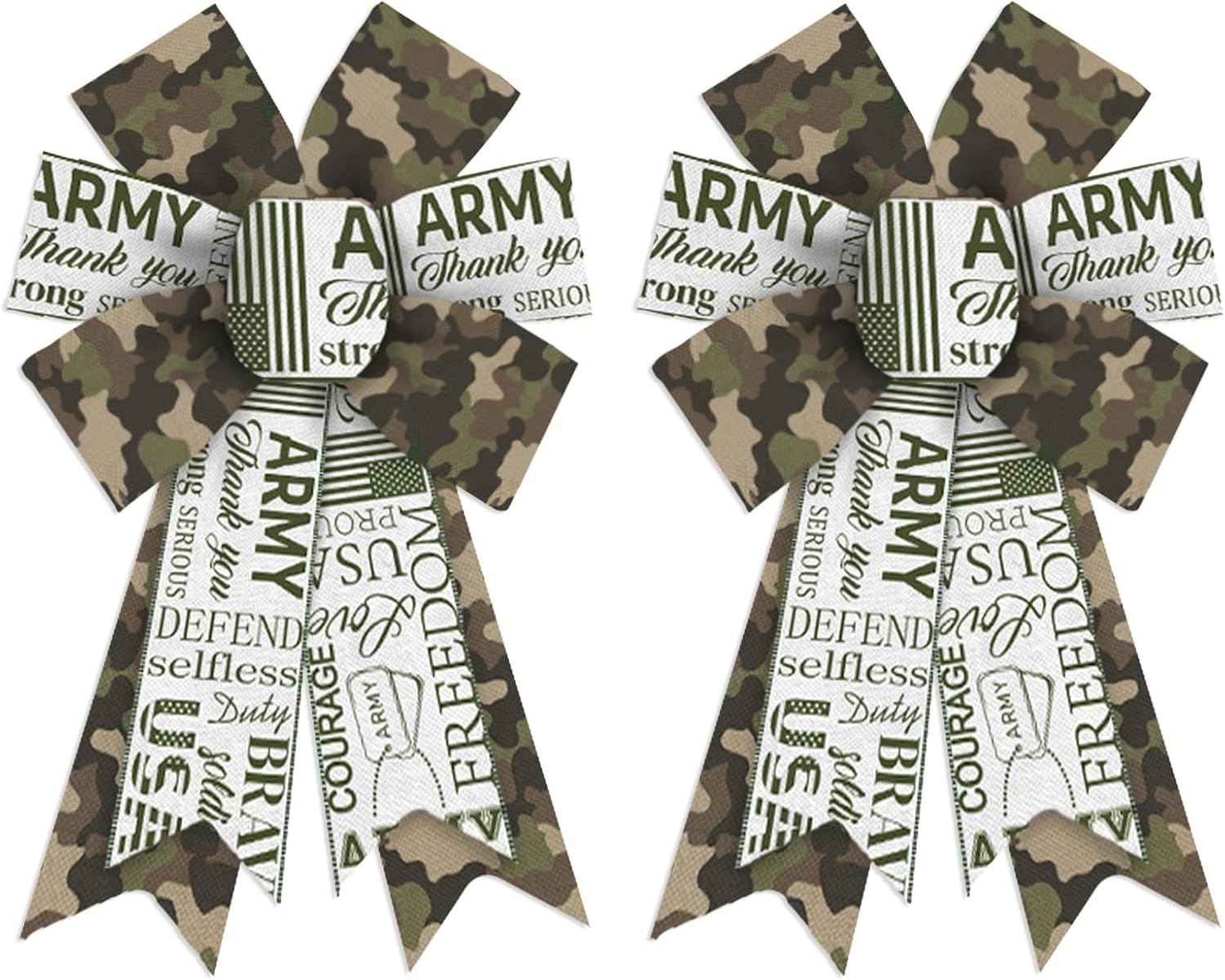 On-Airstore 2 pcs American Flag Wreath Bows Patriotic Bows for Wreaths, Stars and Strips Ribbon Bows 4th of July Decor Bows for Independence Day Indoor Outdoor Decoration Wreath Ornament Supplies