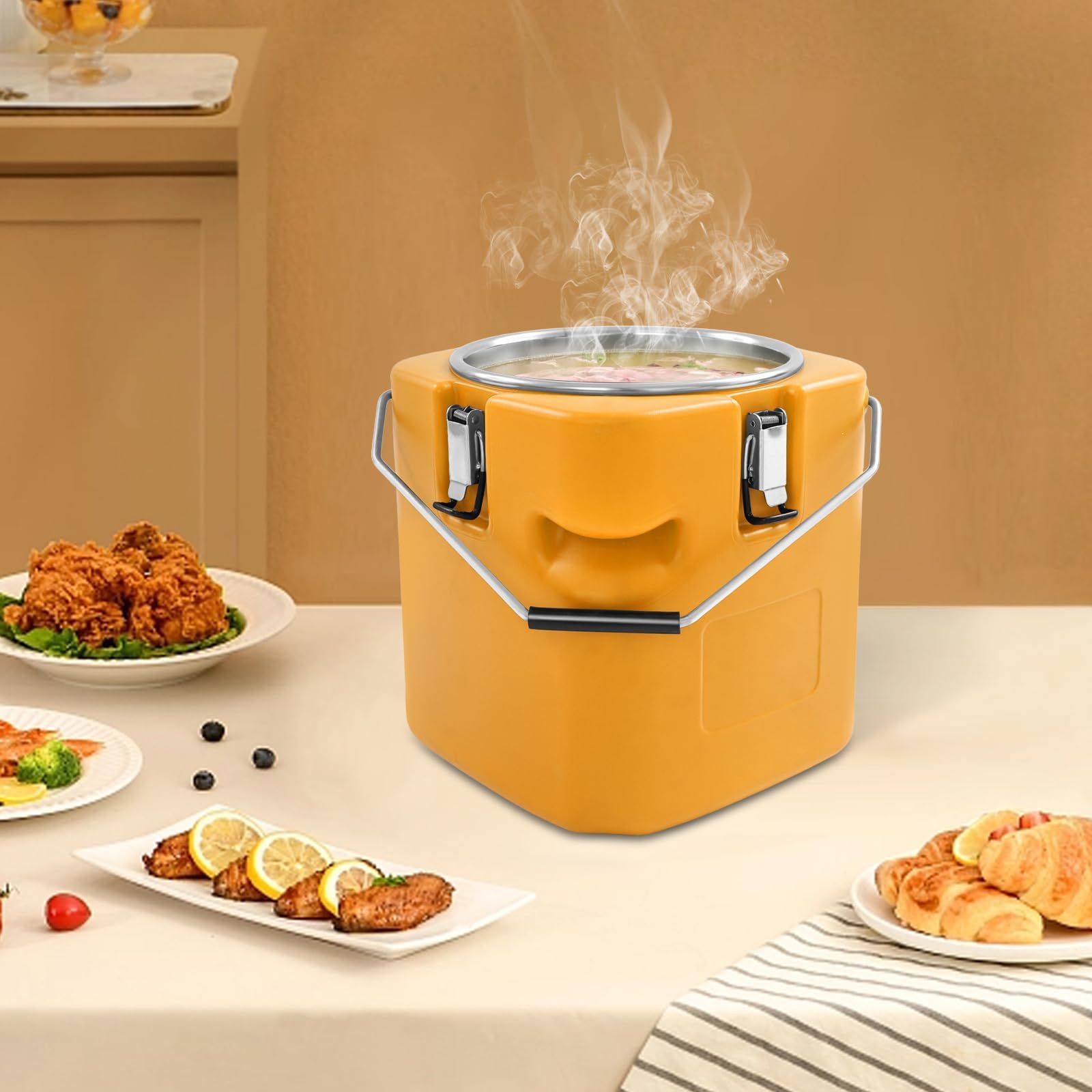 Récipient à Soupe isolé Commercial, boîte Chaude for Aliments Seau a glacon | Seau isolé, for restaurant de stockage d'aliments chauds et froids