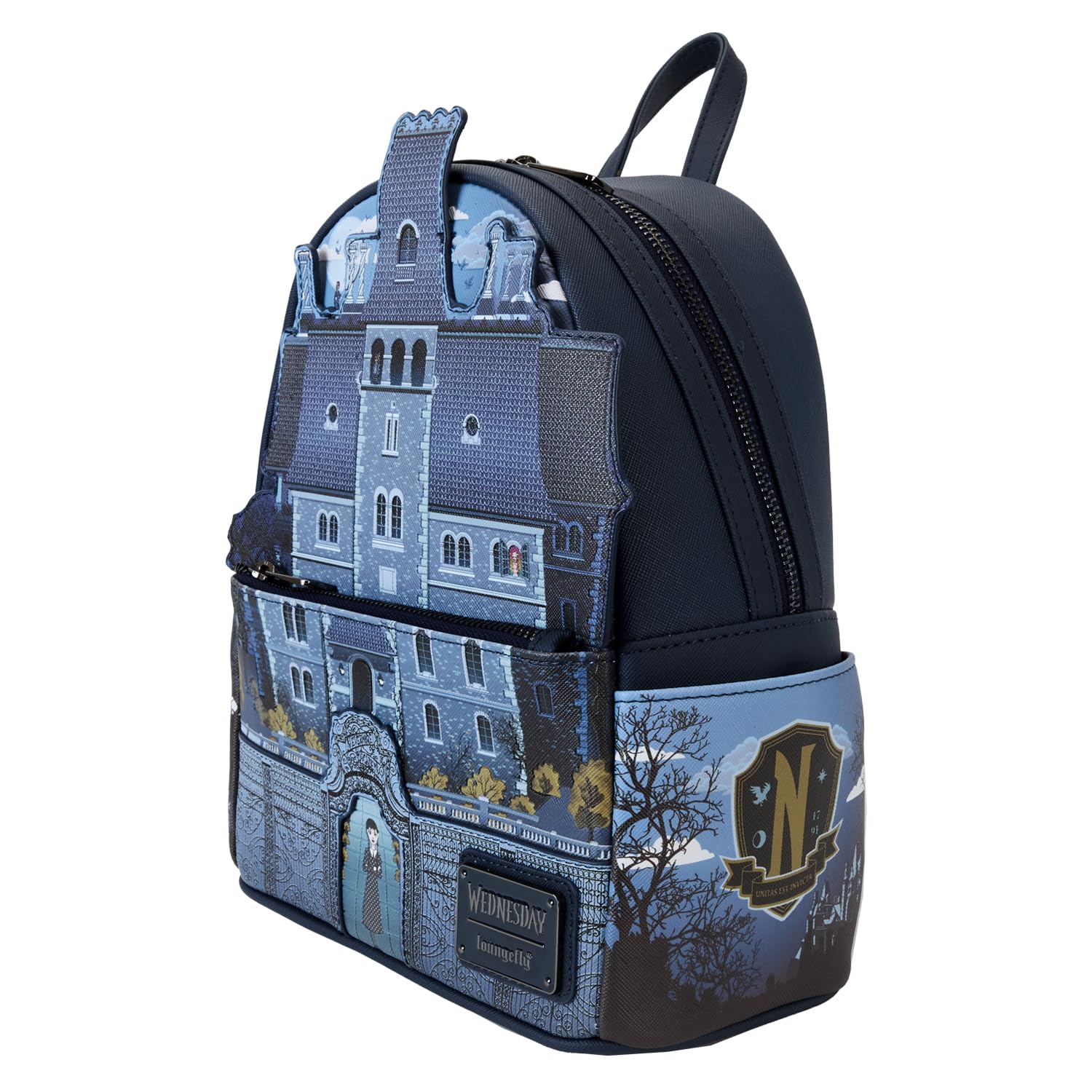 Wednesday Addams Nevermore Loungefly ? Wednesday Nevermore Academy Mini Backpack | Her Universe main image 3