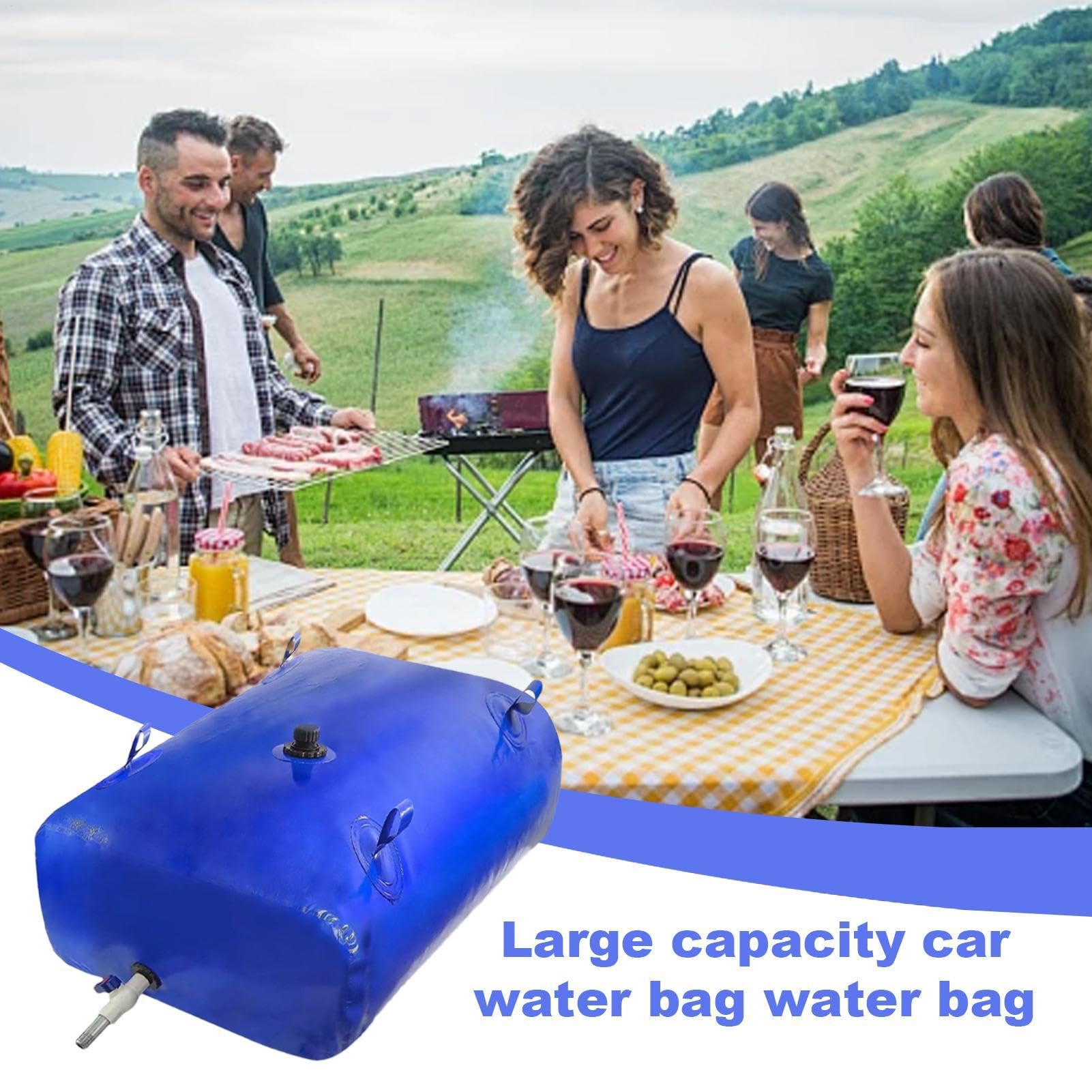 Depósito de agua de gran capacidad, resistente, 100 L, asa portátil