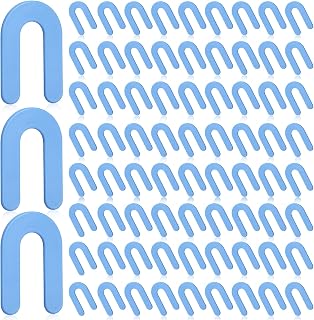 Yookeer 500pcs 1/16 Inch Tile Leveling Spacers - Reusable Horseshoe Shims for Marble, Granite, Porcelain & Large Tiles, Blue