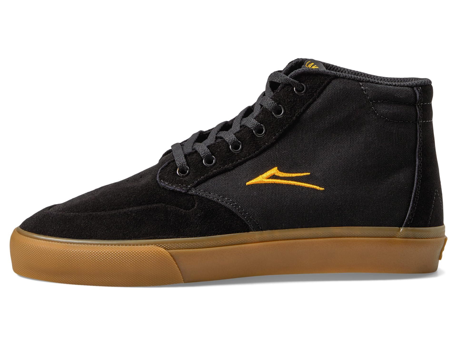 Lakai Men's Riley 3 High Top Skate Shoes - Pro Model by Riley Hawk 38.5 EU Black/Gum Suede