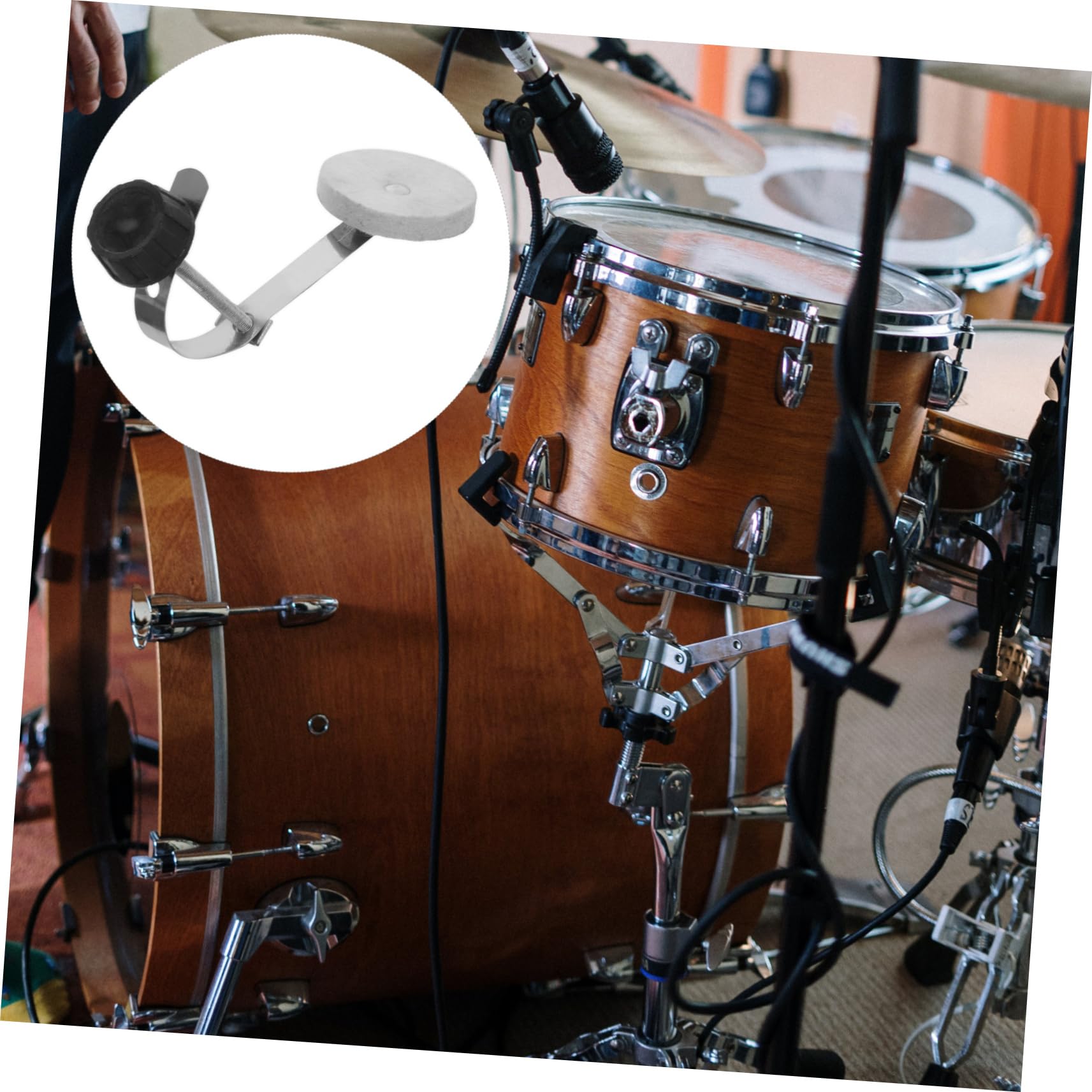 GOOHOCHY Snare Drum Mute Pad Drum for Jazz Percussion Drum Dampeners for Tone Control Felt Material Easy Setup Noise Reduction Accessory