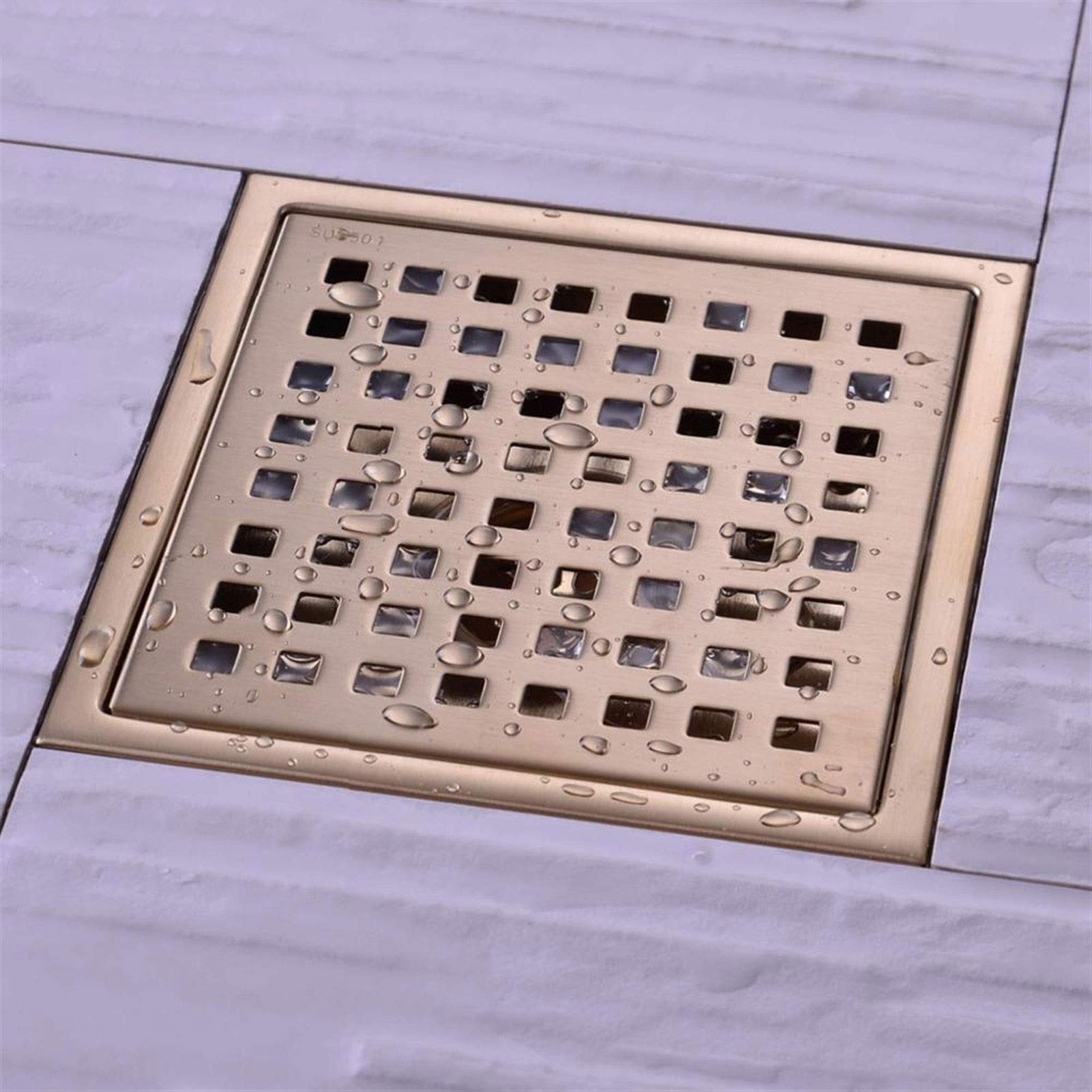 Drenaje del Piso de la Ducha Piso de la Ducha Cuadrado Cepillado Acero Inoxidable 304