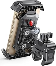 CIRYCASE Porta Cellulare Moto Aggiorna Antivibrazione, Porta Cellulare Bici Super Stabile, 360° Rotabile & Blocco Rapido Manubrio Supporto Telefono Moto, Cavalletti per Bicicletta Telefoni 4.7-6.8''