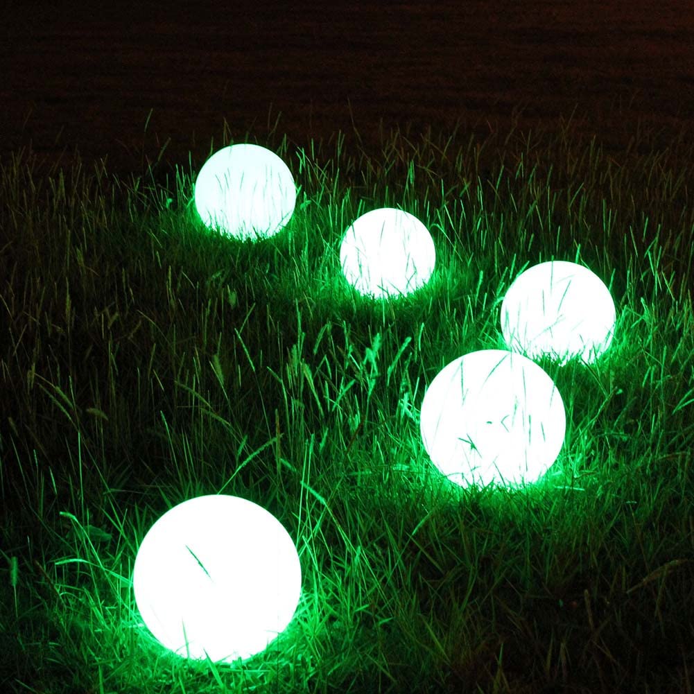 Orb Globe solarne lampy zewnętrzne, kula ogrodowa, 16 kolorów, 4 tryby, światło nocne, wodoszczelne oświetlenie do dekoracji na podwórku