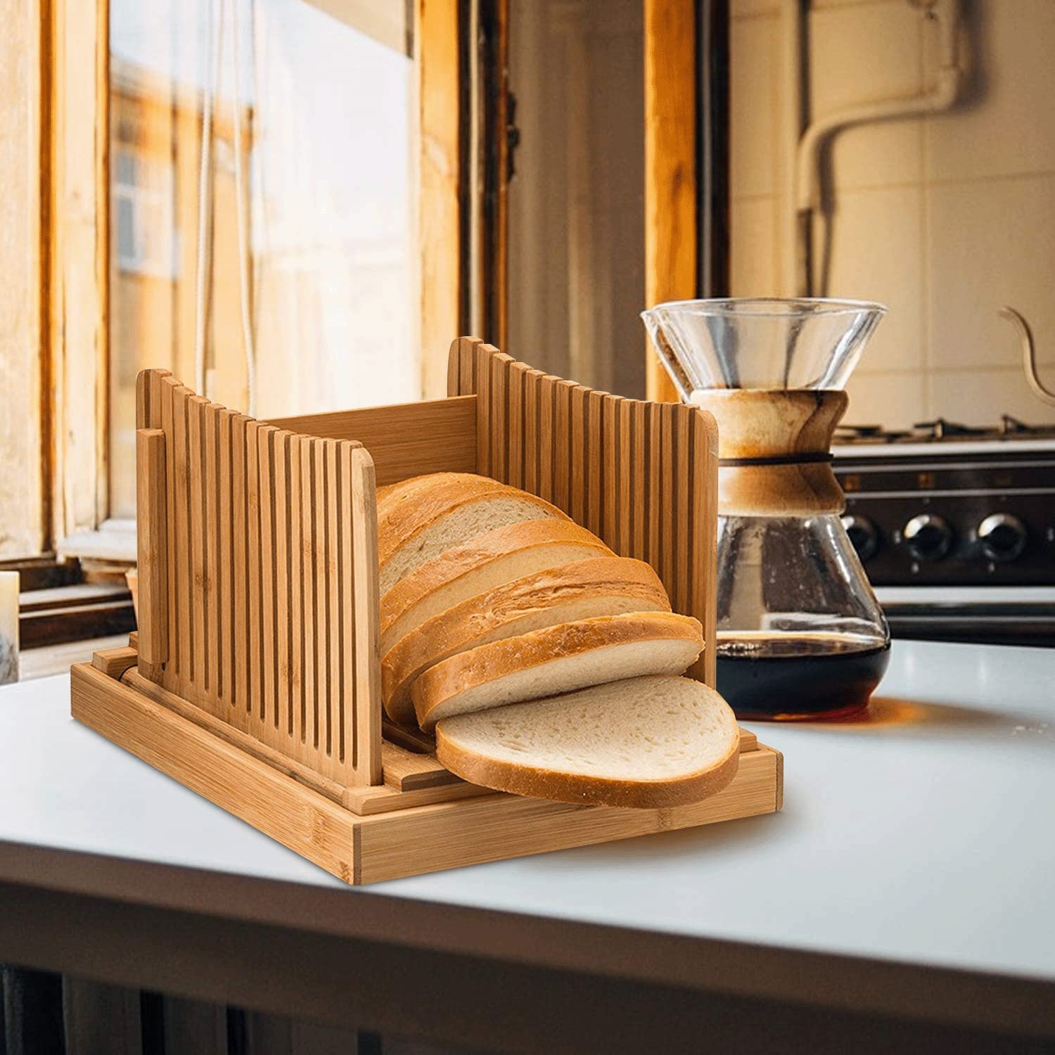 Amazon.co.jp: Bamboo Home Commercial Multi-functional Bread Cutting Board  Cutting Board Bread Slice Bread Pan (12.7 x 23.7 x 19 cm) : Home & Kitchen