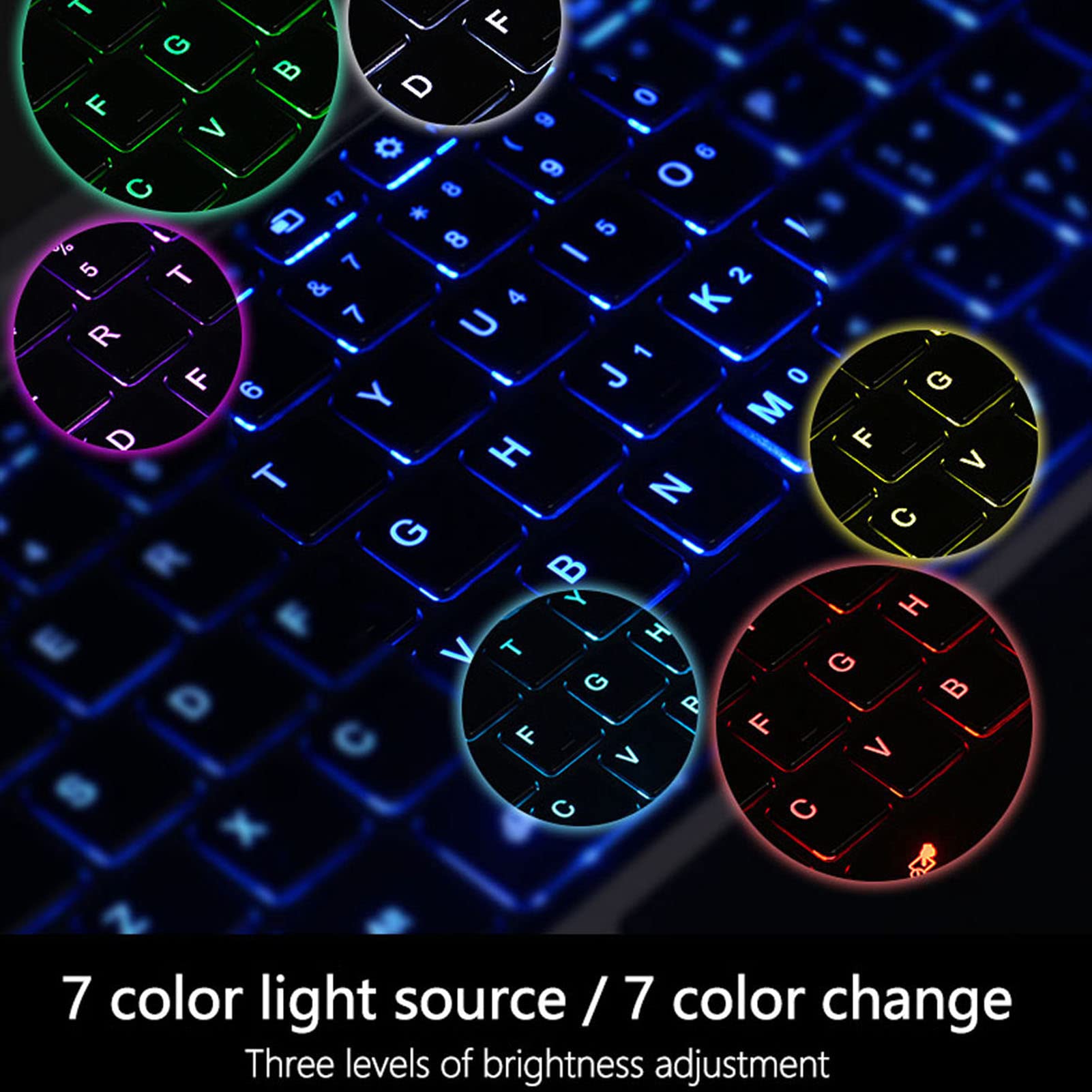 Type Cover pour SurfacePro 7 Plus 2021 Pro 7 2019 Pro 6 2018 Pro 5 2017 Pro 4 Pro 3 Tablette 12,3 Pouces, Clavier Bluetooth sans Fil avec pavé Tactile, Rétroéclairage