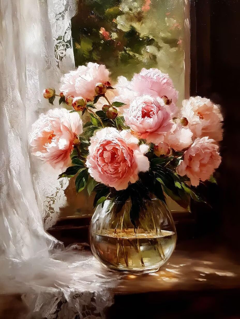 Puzzle de 1000 para Adultos, Flores Rosas, Rompecabezas Clásicos YHPGL7-409