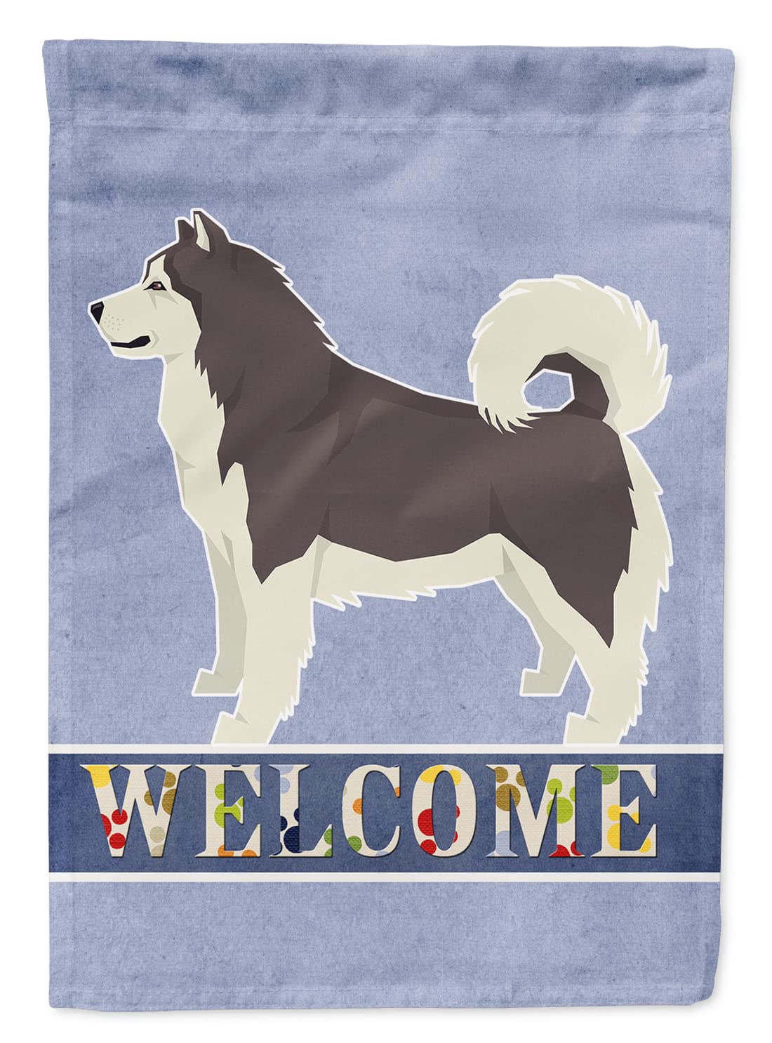 Alaskan Malamute Welcome drapeau de jardin pour décorer le porche
