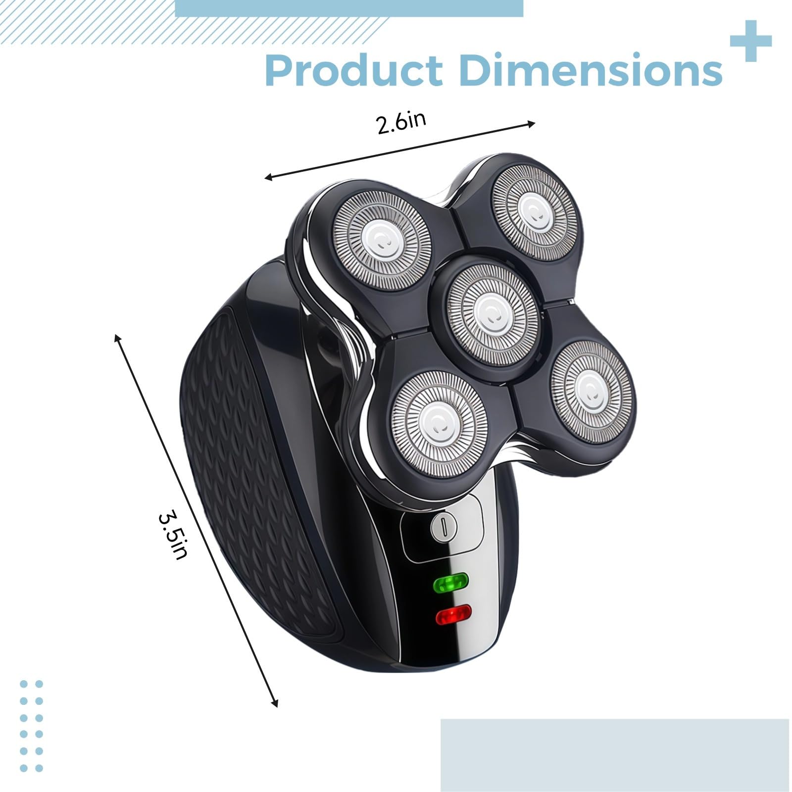 Generic Afeitadora eléctrica 5 en 1, recargable y totalmente lavable, viene con recortadora de nariz, cepillo facial, cortadora de pelo, diseño ergonómico, carga USB