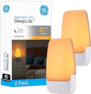 GE Sleeplite Night Lights Plug Into Wall, Dusk to Dawn Sensor, Ambient L...